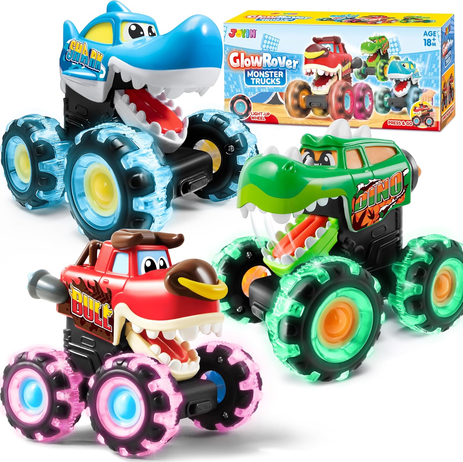 Party Games Christmas - JOYFY 3 Pack Monster Truck Toy