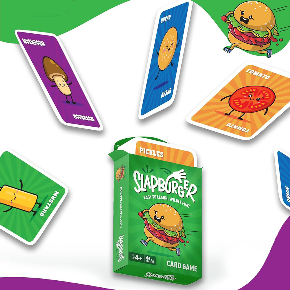 Play Friends Party Games - Slapburger Card Game - Fast-Paced Family