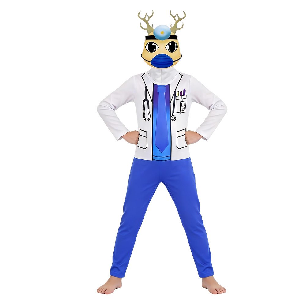 Party Games Animals - Animal Hospital Deer Doctor Jumpsuit Cosplay