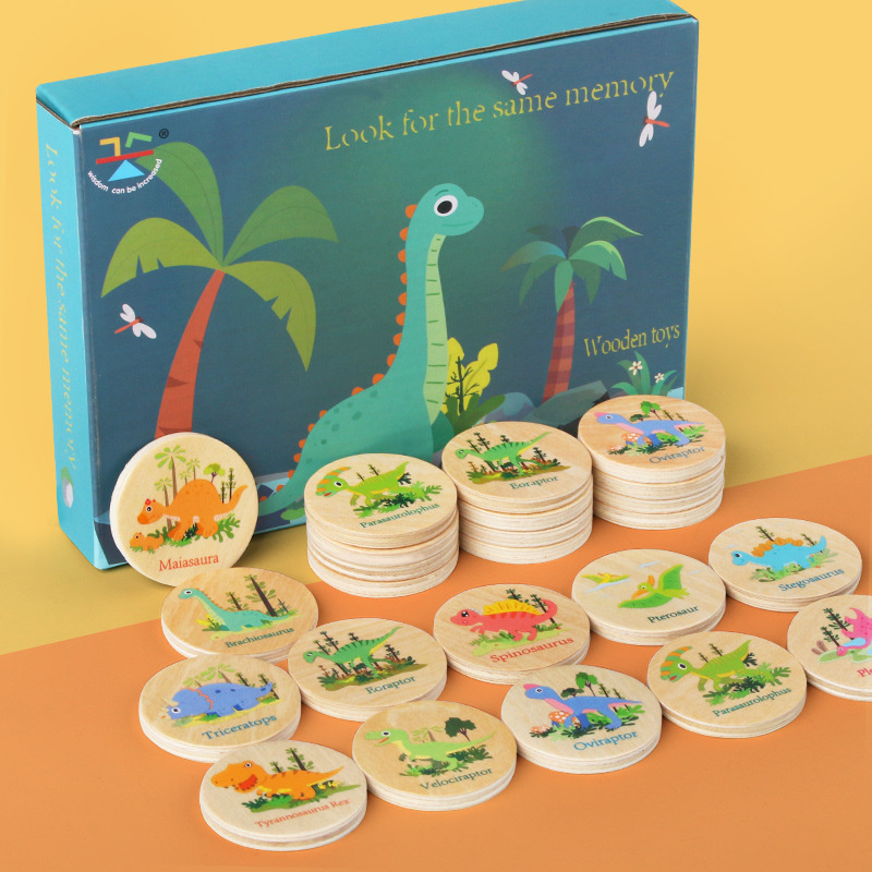 Party Games Animals - Memory Game Dinosaur Matching Toy Preschool