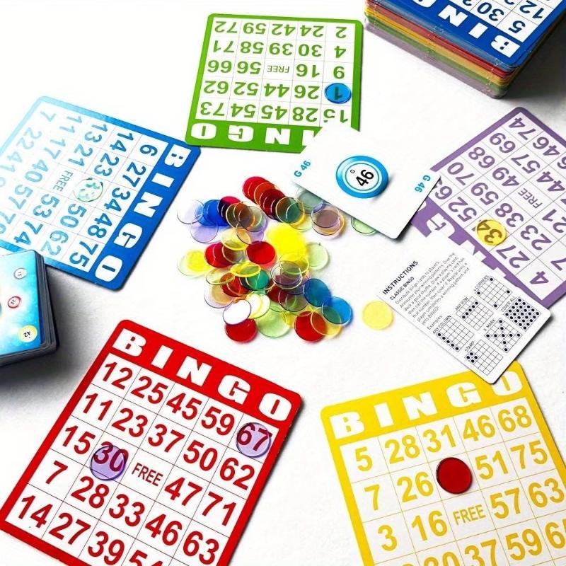 Play Friends Party Games - 50/100Pcs Non Repeating Bingo Cards Educational