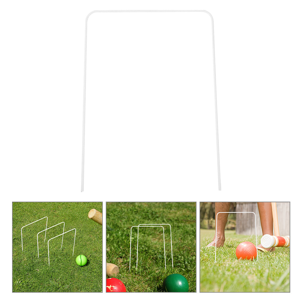 Croquet Set Lawn - 8Pcs Metal Croquet Wickets Universal Set