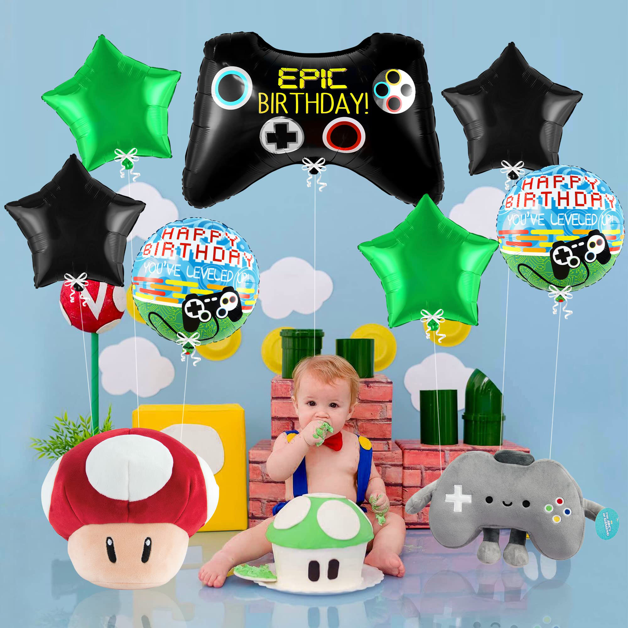 7pcs Video Game Mylar Balloons - Party Games Using Balloons 评论和价格