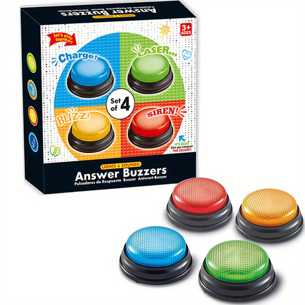 4pcs Lights and Sounds Buzzers - Party Family Games 评论和价格