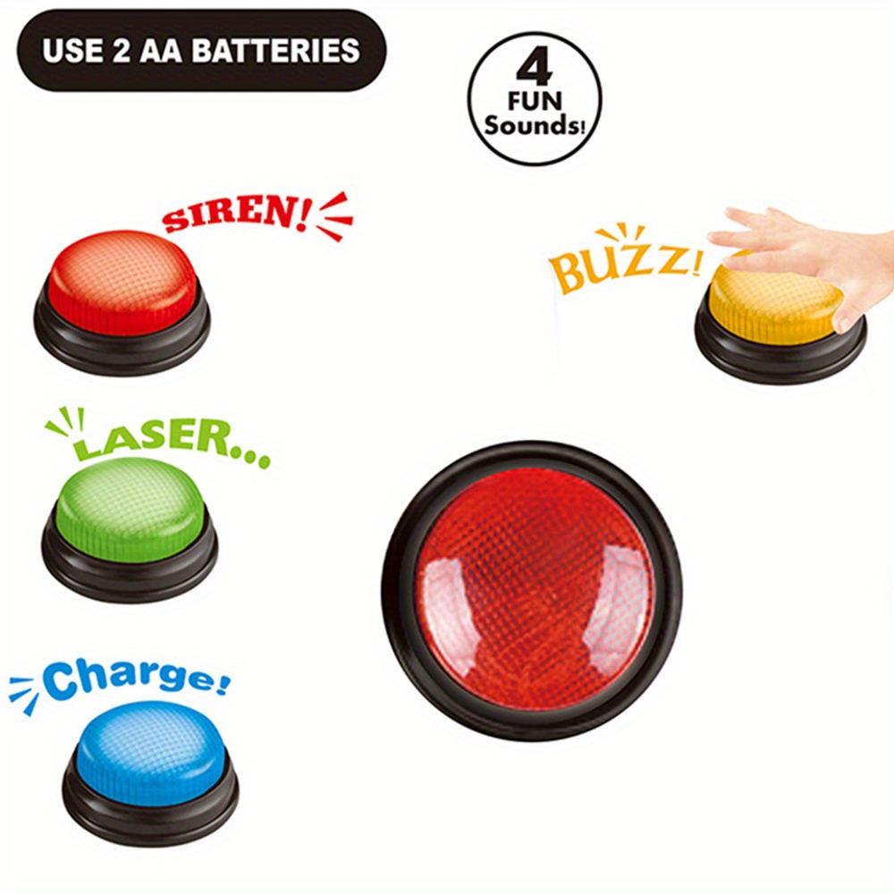 4pcs Lights and Sounds Buzzers - Party Family Games 评论和价格