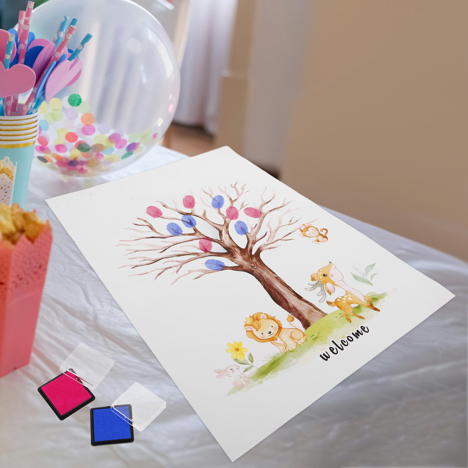1Set Fingerprint Tree Guest Bo - Book Party Games 评论和价格