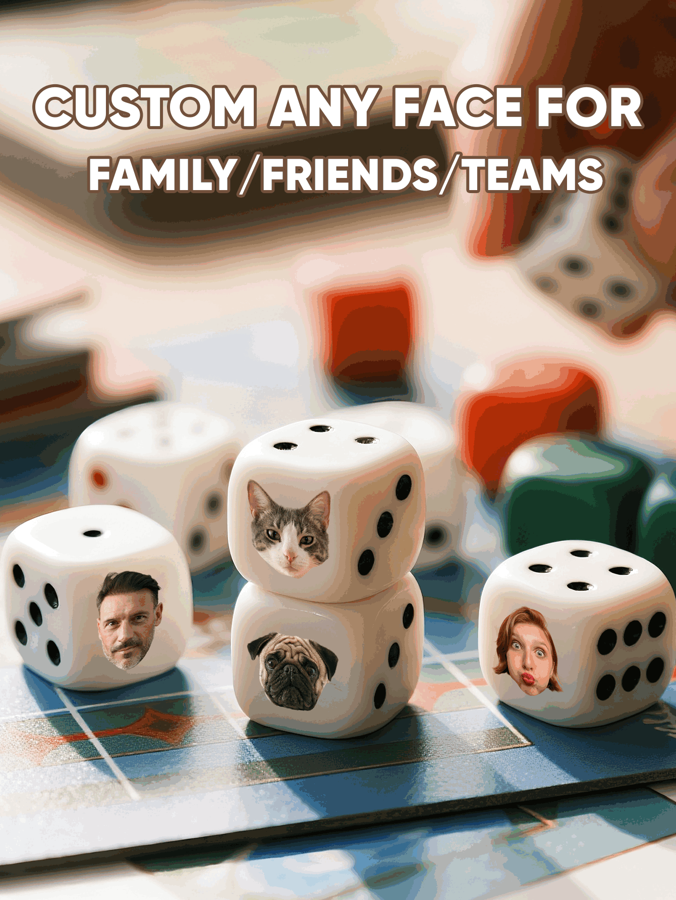 Custom Face Dice Personalized  - Party Family Games 评论和价格