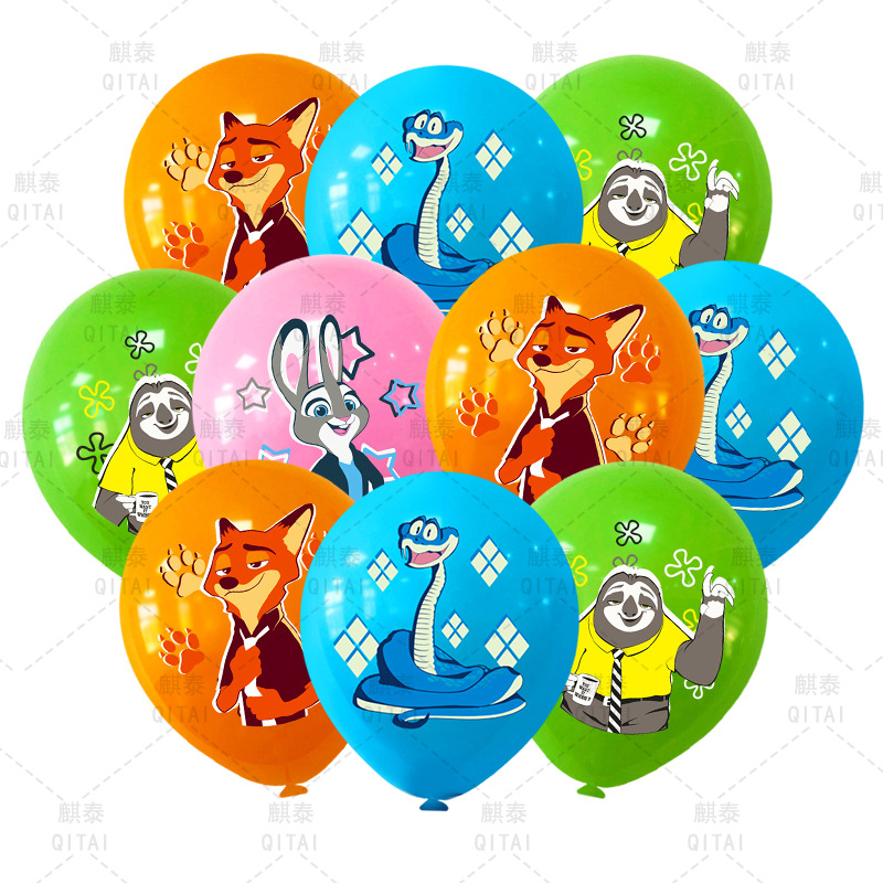 New Zootopia Balloons Wild Ani - Party Games Animals 评论和价格