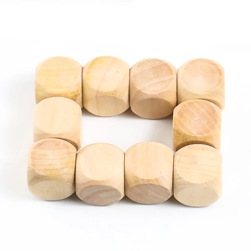 6pcs 20mm Blank Wooden Dice 6  - Party Games Gamecube 评论和价格