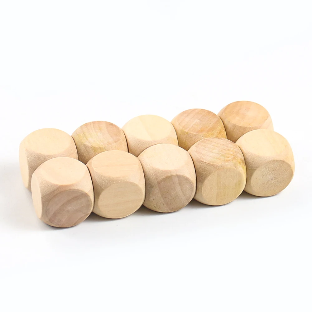 6pcs 20mm Blank Wooden Dice 6  - Party Games Gamecube 评论和价格