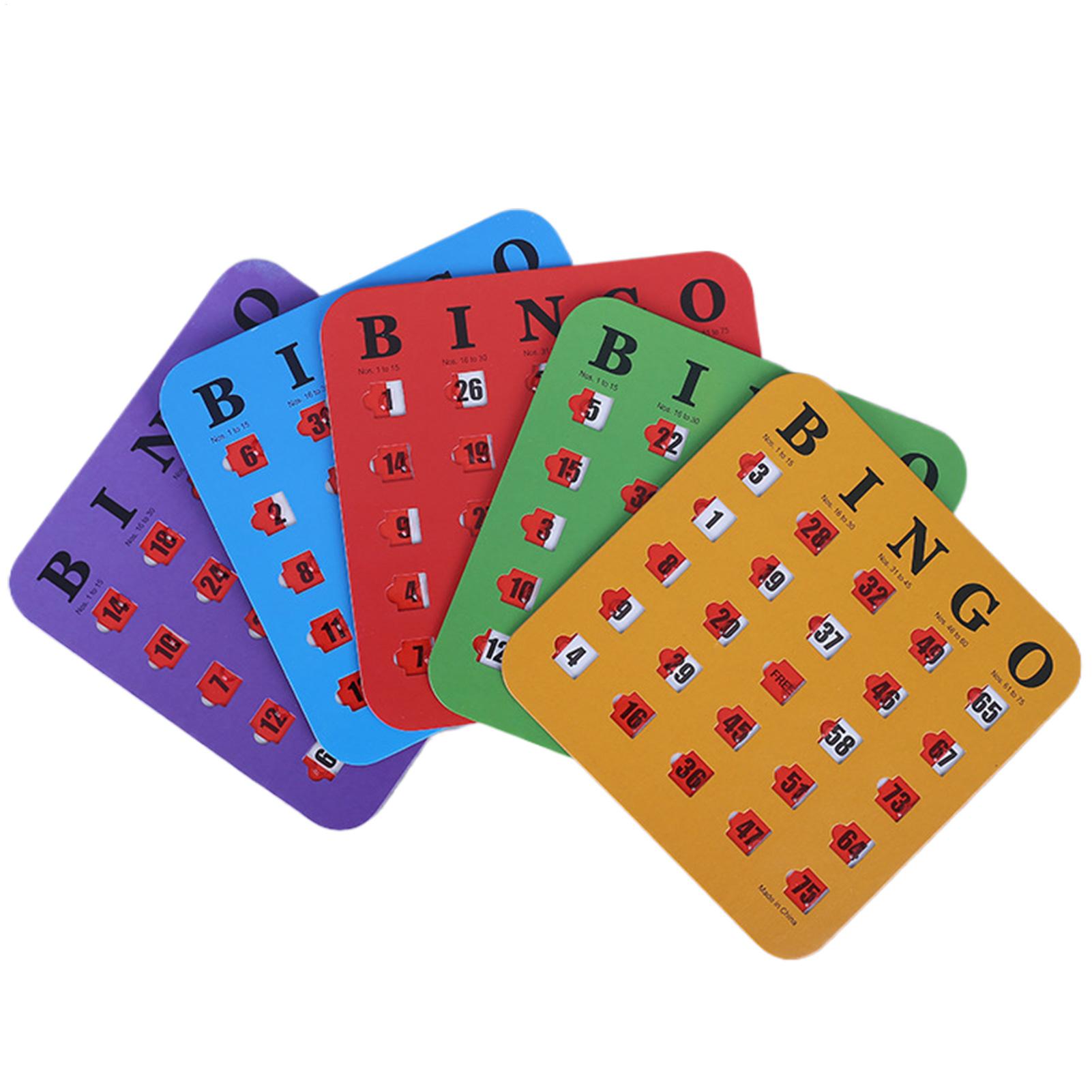 5pcs Sliding Bingo Game Cards  - Party Family Games 评论和价格
