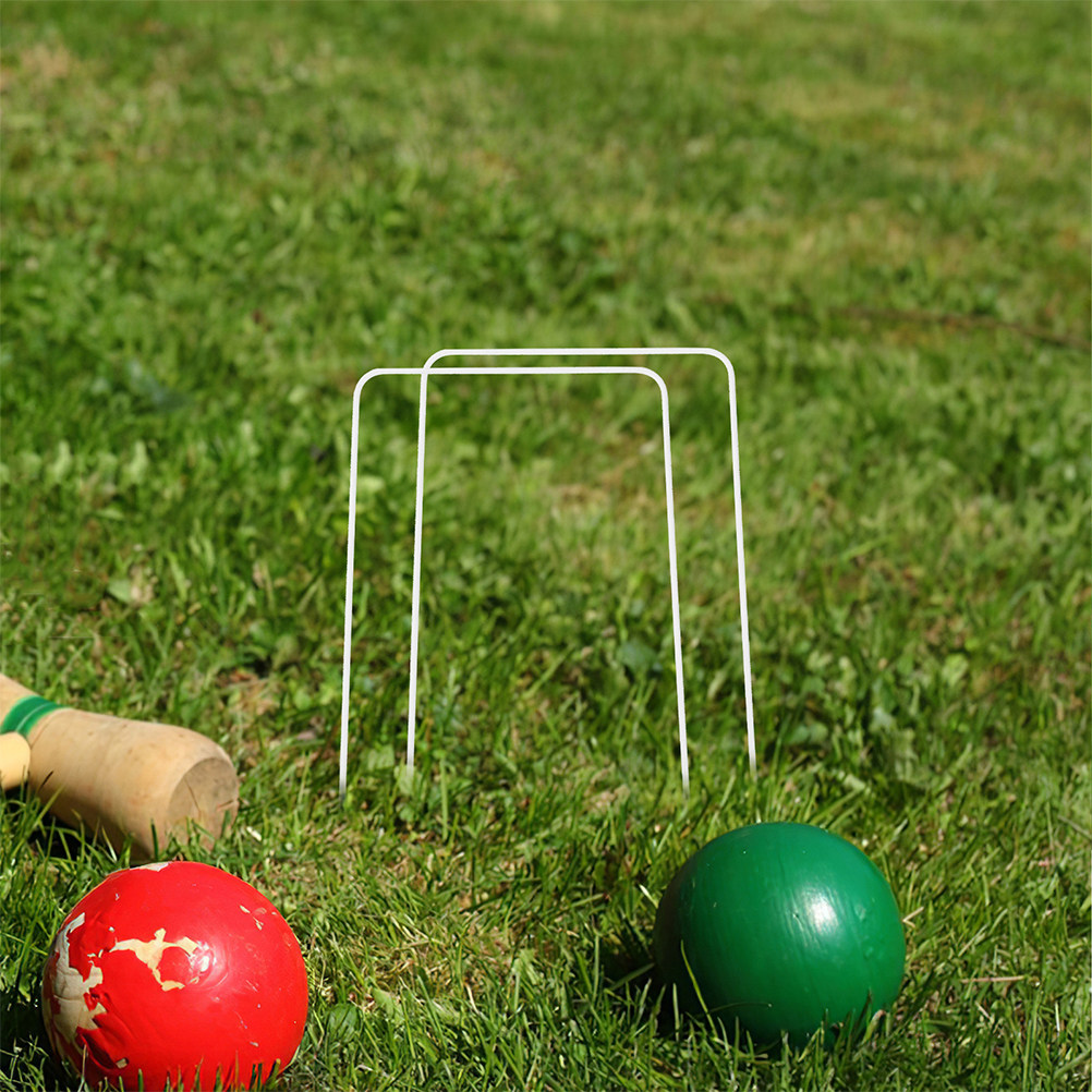 8Pcs Croquet Metal Wickets Set - Croquet Set Lawn 评论和价格