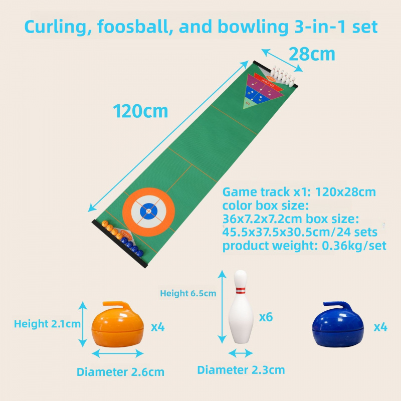 Curling Tabletop Game Set, Min - Party Family Games 评论和价格