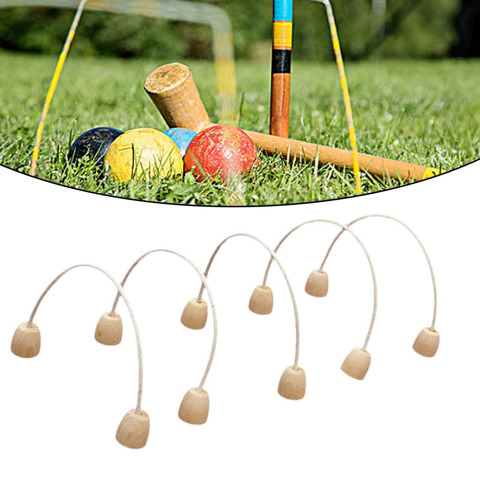 Wooden Croquet Hoops Outdoor G - Croquet Set Lawn 评论和价格