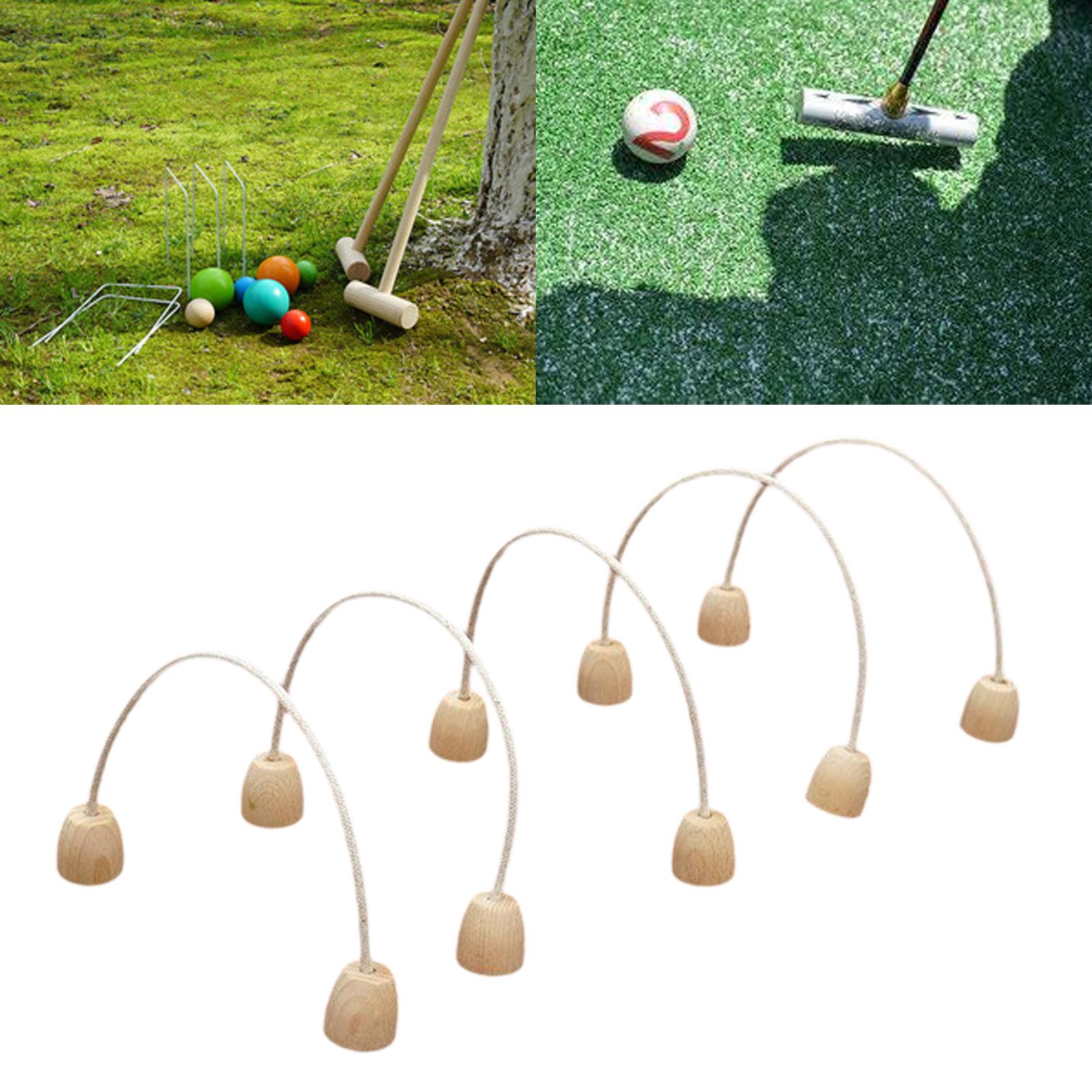 Wooden Croquet Hoops Outdoor G - Croquet Set Lawn 评论和价格