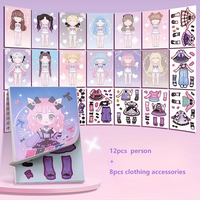 Dress Up Sticker Book Girl Sti - Book Party Games 评论和价格