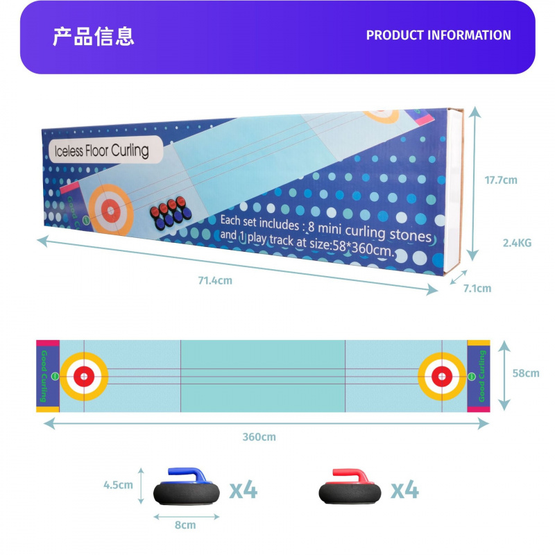 Curling Game Set Indoor Deskto - Party Family Games 评论和价格