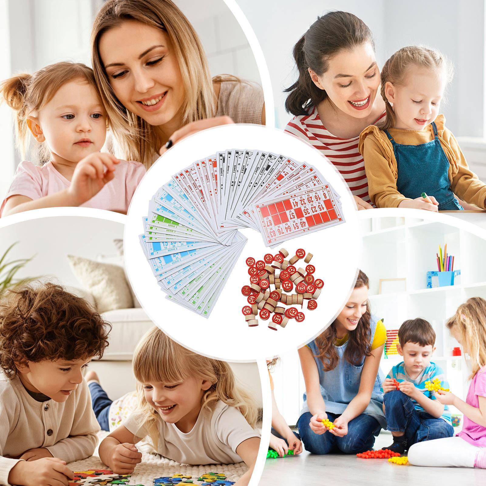 Bingo Set Wooden Funny Educati - Play Friends Party Games 评论和价格