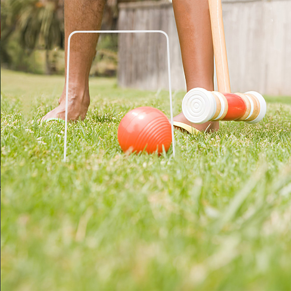 8Pcs Metal Croquet Wickets Uni - Croquet Set Lawn 评论和价格